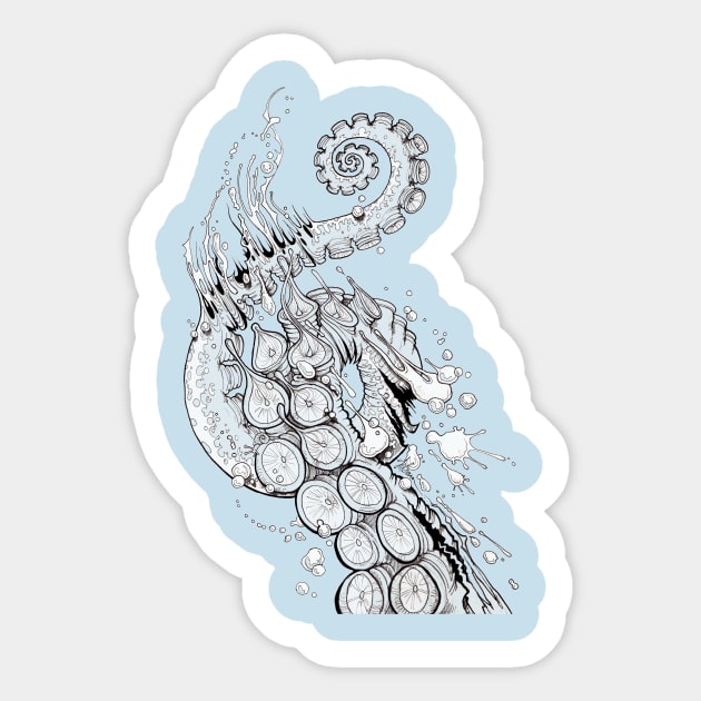 Cephalopodic Swipe Sticker by TAOJB